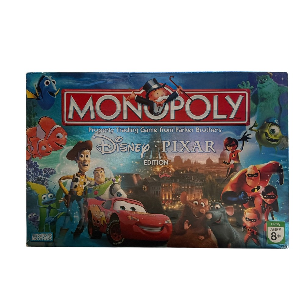Parker Brothers Monopoly Disney Pixar Edition Board Game Incomplete 2007